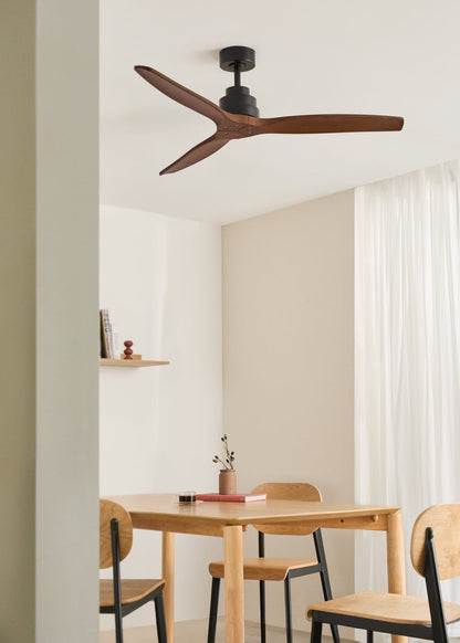 Stylavo plafondventilator zwart / donker houtlook