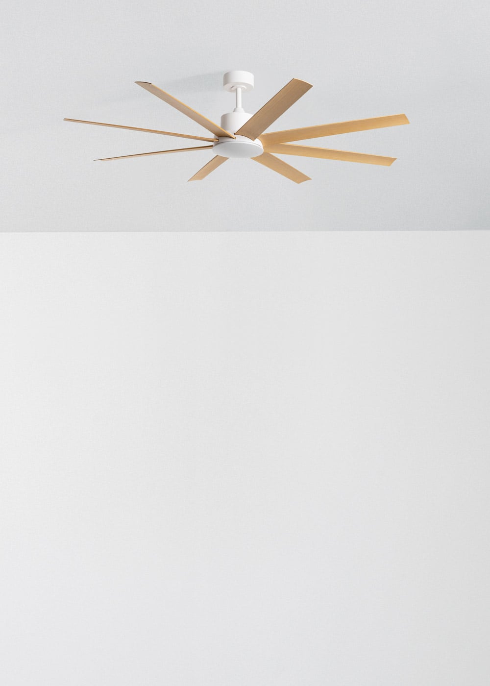 Ferravo plafondventilator wit / licht houtlook