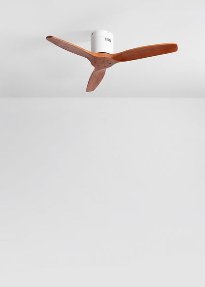 Naturavo plafondventilator wit / donker hout