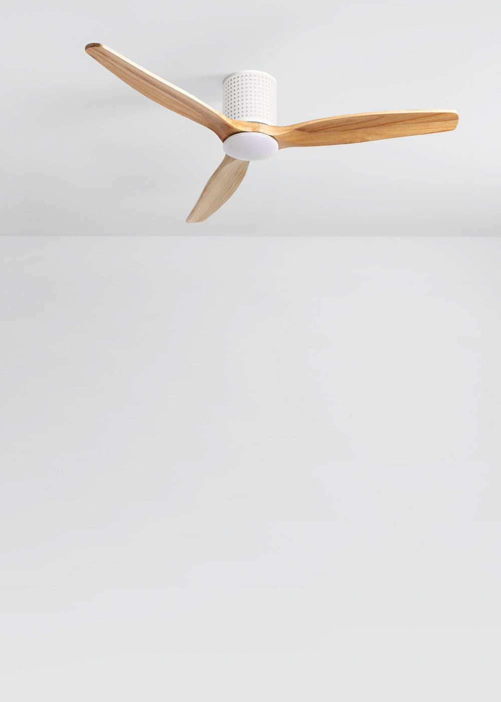 Rattavo plafondventilator wit rotan