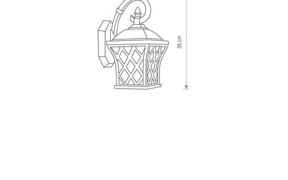 Tayano E27 buitenwandlamp klassiek IP23 zwart