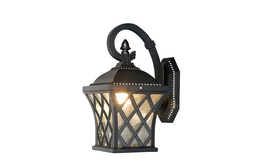 Tayano E27 buitenwandlamp klassiek IP23 zwart