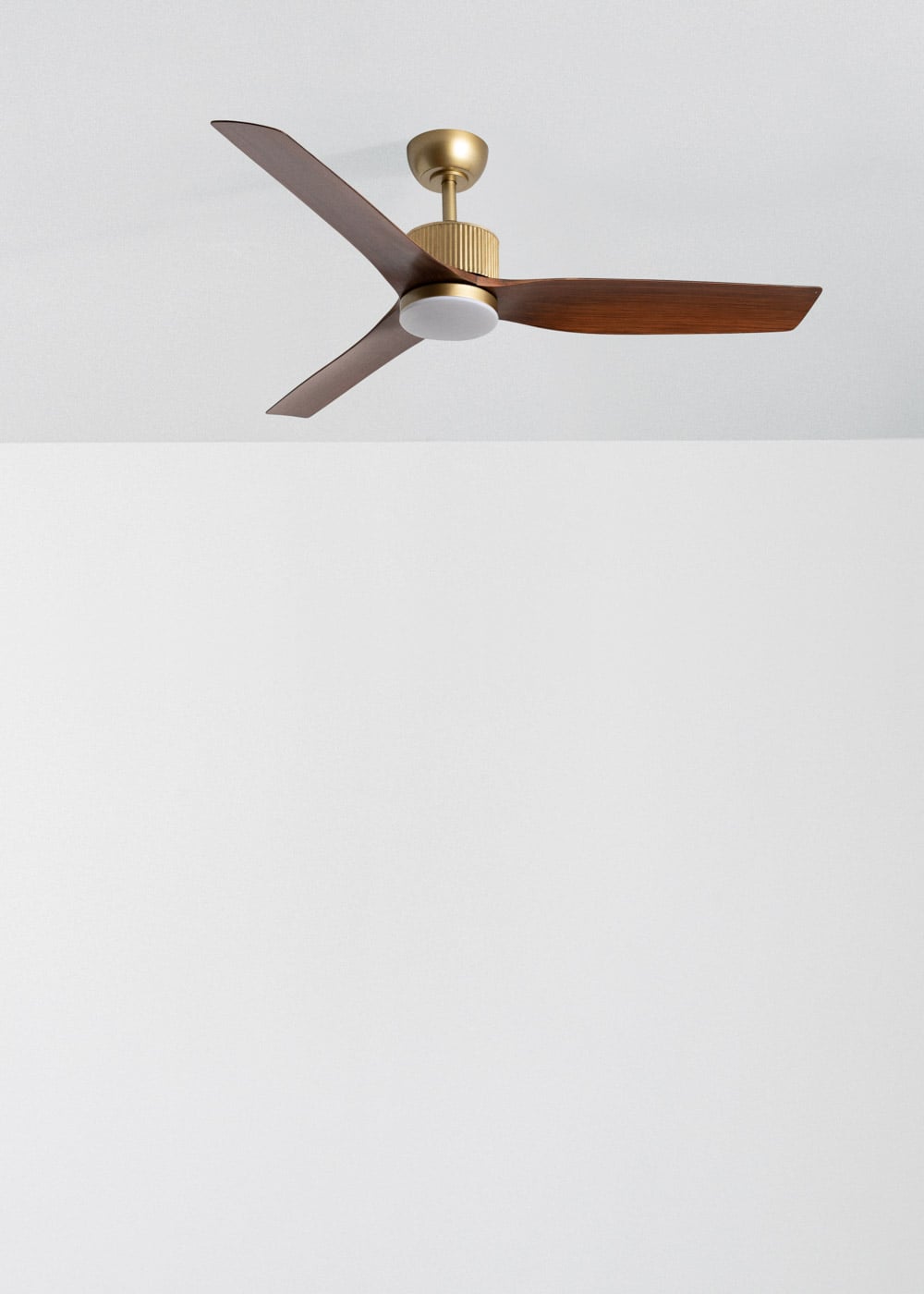 Astorivo plafondventilator goud & donker hout DC 43W LED Ø132 cm