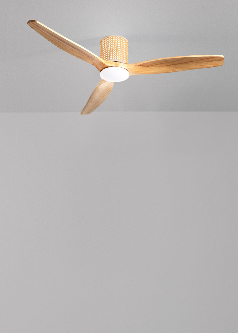 Rattavo plafondventilator licht rotan