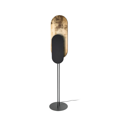 WHEEL LUX design vloerlamp GX53 163 cm zwart goud