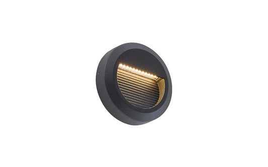 Sidaro LED buitenwandlamp rond IP54 zwart