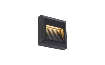 Sidano LED buitenwandlamp vierkant IP54 zwart