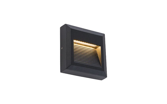 Sidano LED buitenwandlamp vierkant IP54 zwart