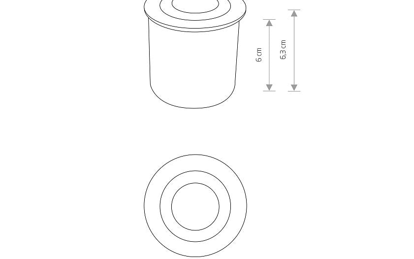Circlaro LED inbouw buitenwandlamp rond IP65 zwart