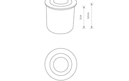 Circlaro LED inbouw buitenwandlamp rond IP65 zwart