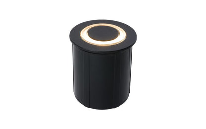 Circlaro LED inbouw buitenwandlamp rond IP65 zwart