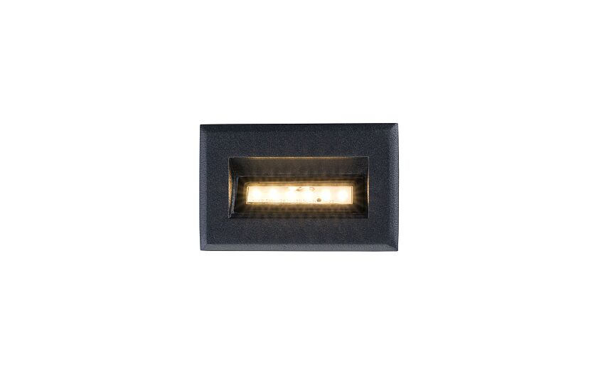 Bayano LED inbouw buitenwandlamp IP65 zwart