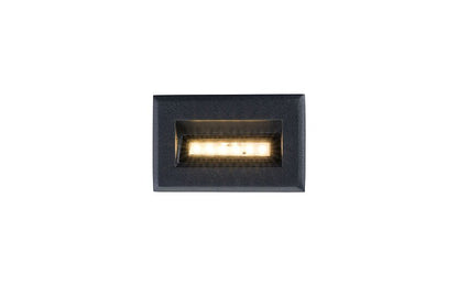 Bayano LED inbouw buitenwandlamp IP65 zwart