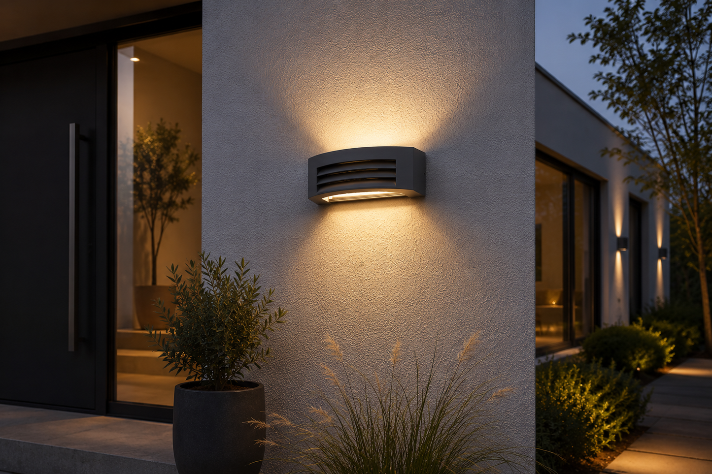 Orinaro E27 buitenwandlamp up-down IP44 grafiet