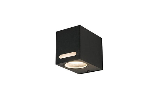 Assano GU10 buitenwandlamp IP54 zwart