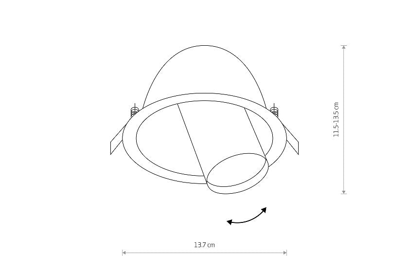 DOT wit maattekening (zaagmaat 12,9 cm rond)