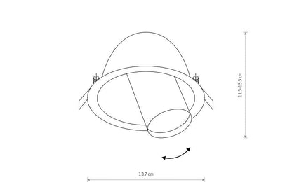 DOT wit maattekening (zaagmaat 12,9 cm rond)