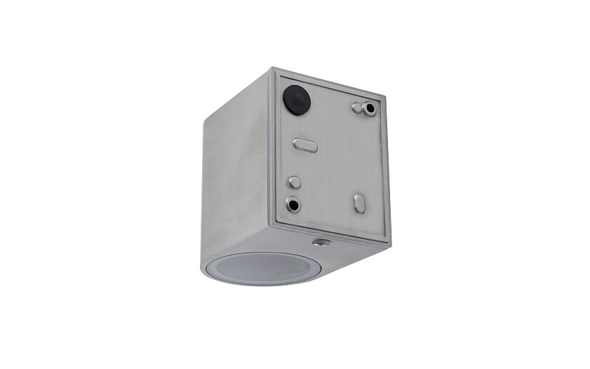 Arisaro GU10 buitenwandspot IP54 zilver