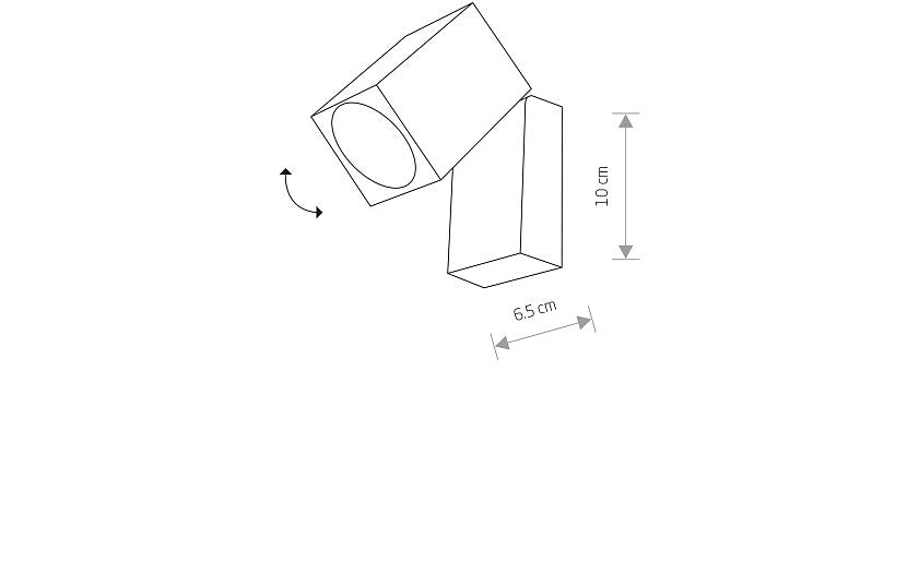 Primaro GU10 buitenwandspot IP54 grafiet