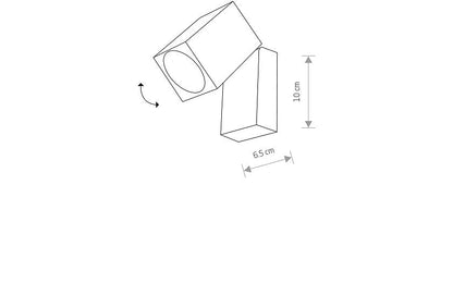 Primaro GU10 buitenwandspot IP54 grafiet