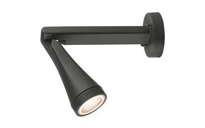 Ottano GU10 buitenwandspot verstelbaar IP44 grafiet