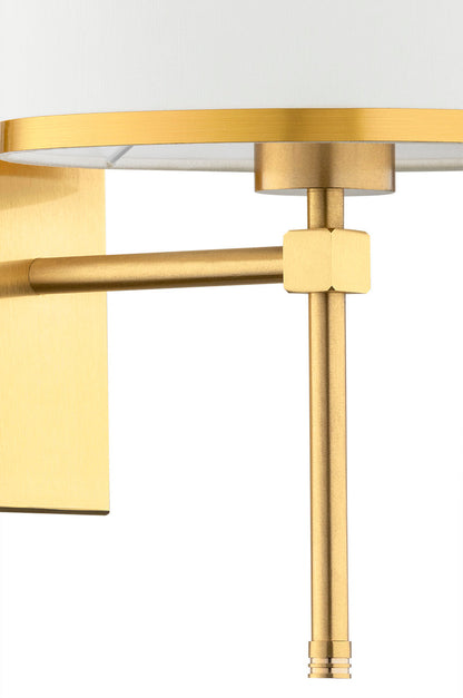 Abbano wandlamp Crème-messing