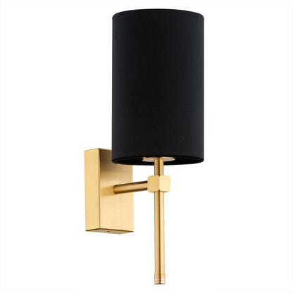 Abruzzo wandlamp Zwart-messing