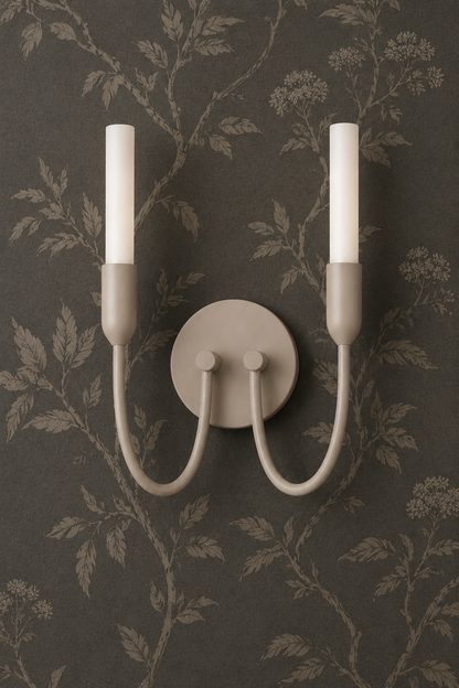 Augustine wandlamp Melkwit-taupe