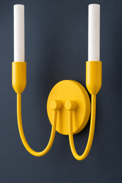 Augustine wandlamp Melkwit-geel