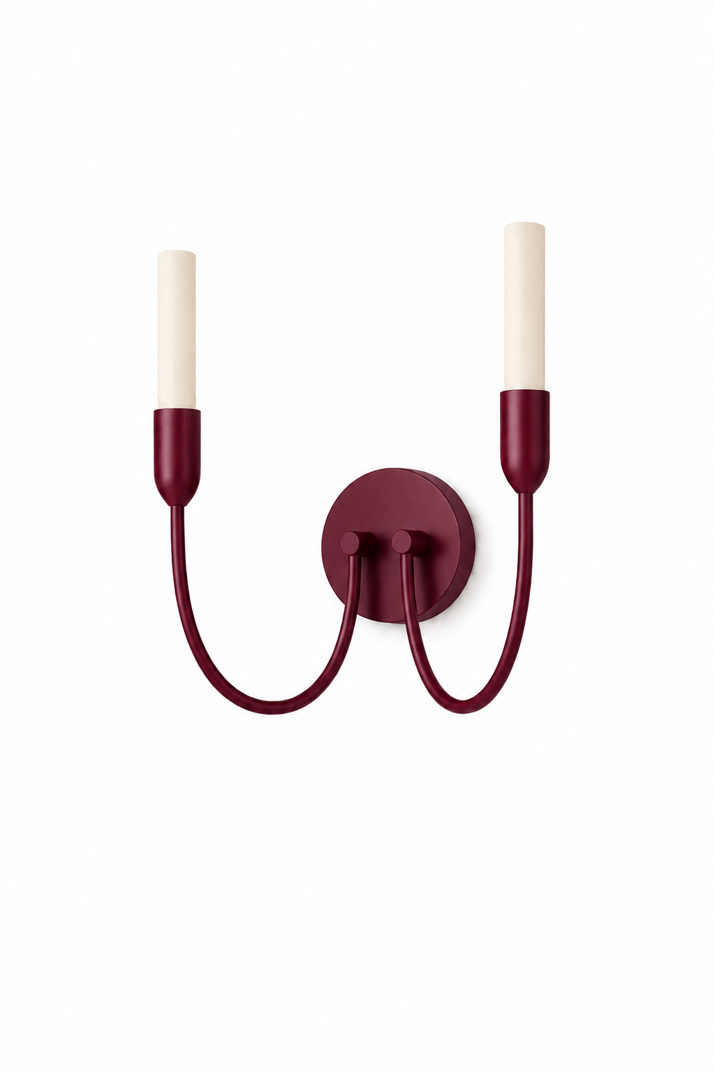 Augustine wandlamp Melkwit-bordeaux
