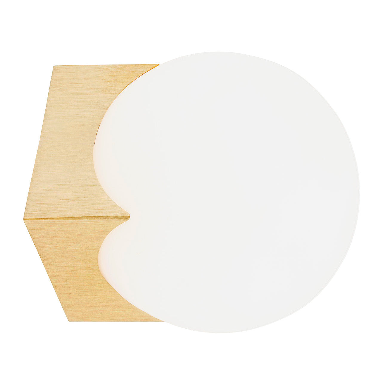 Austin wandlamp Opaalglas-messing