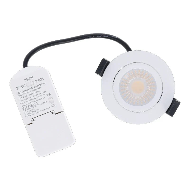 Aristo Slim-Fit ultradunne LED inbouwspot 5/7 W CCT IP65