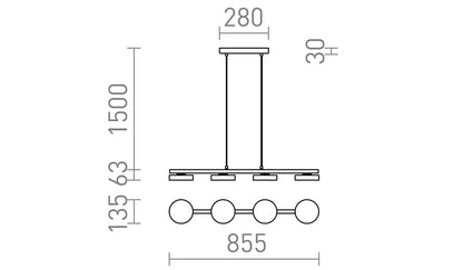 Athena Span 85 – Hängeleuchte