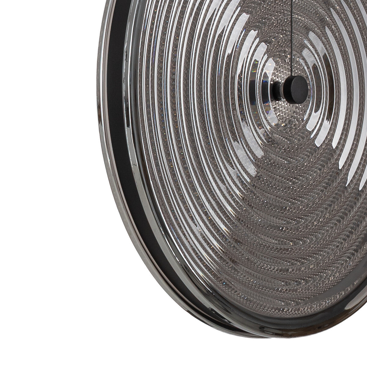 Aurivo LED-Hängeleuchte rund Glas 22W 3000K | Rauchglas / Amberglas | schwarz