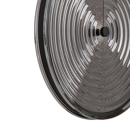 Aurivo LED-Hängeleuchte rund Glas 22W 3000K | Rauchglas / Amberglas | schwarz