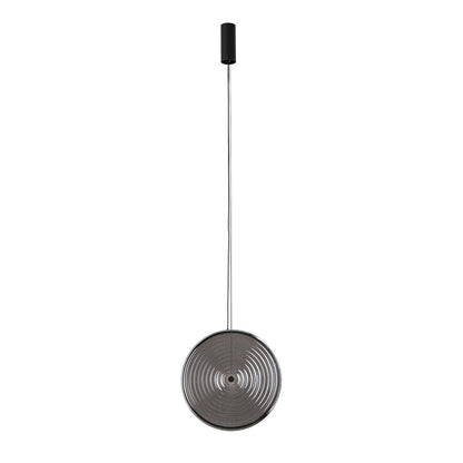 Aurivo LED-Hängeleuchte rund Glas 22W 3000K | Rauchglas / Amberglas | schwarz