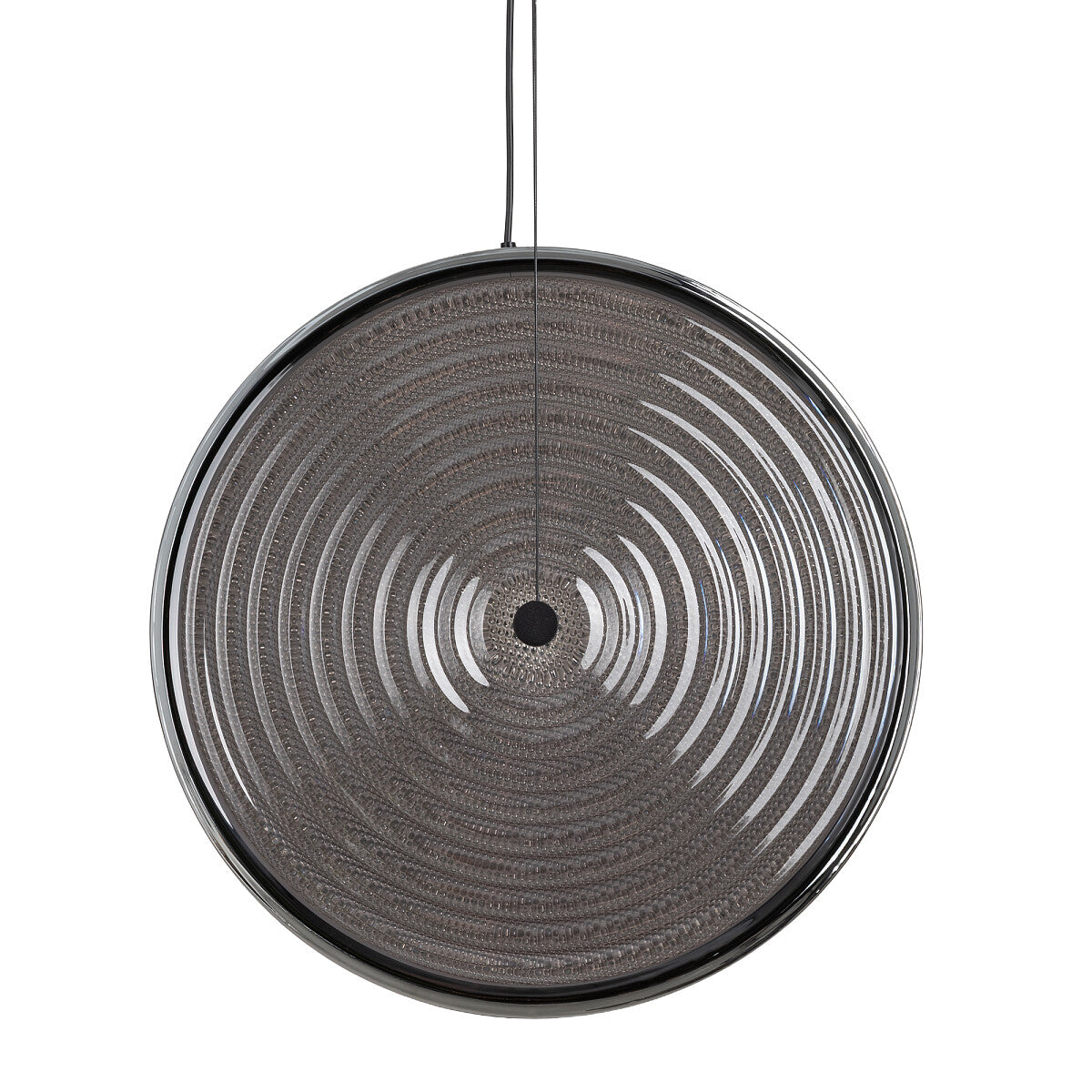 Aurivo LED-Hängeleuchte rund Glas 22W 3000K | Rauchglas / Amberglas | schwarz