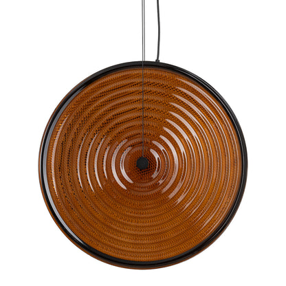 Aurivo LED-Hängeleuchte rund Glas 22W 3000K | Rauchglas / Amberglas | schwarz
