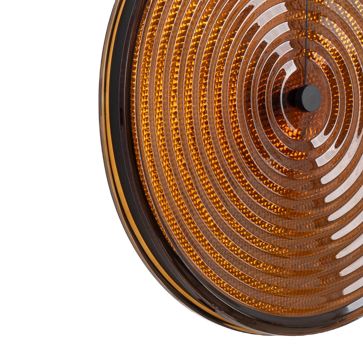 Aurivo LED-Hängeleuchte rund Glas 22W 3000K | Rauchglas / Amberglas | schwarz
