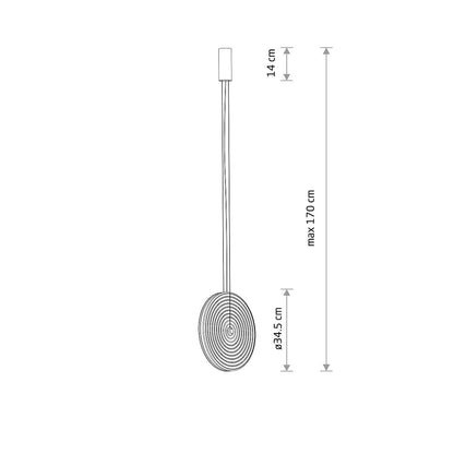 Aurivo LED-Hängeleuchte rund Glas 22W 3000K | Rauchglas / Amberglas | schwarz