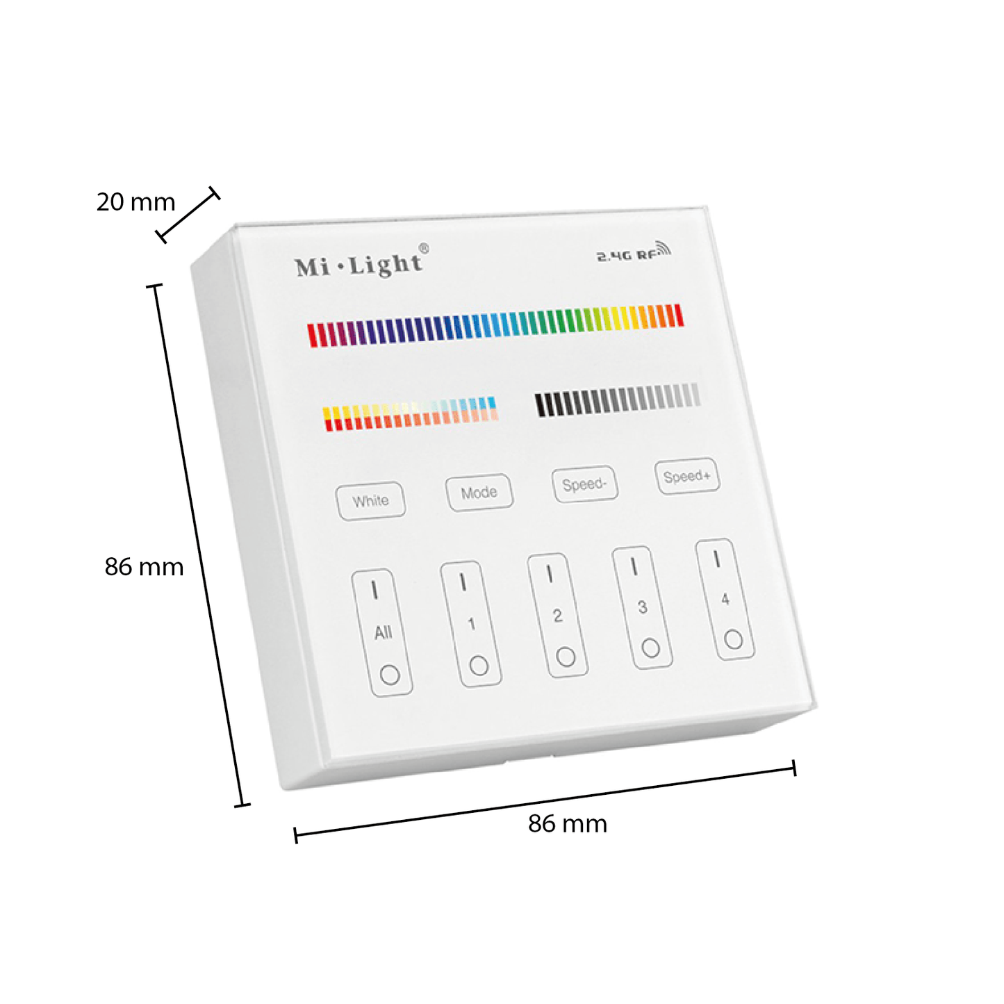 Mi-Light Fernbedienung 4 Zonen RGB+CCT (B4)