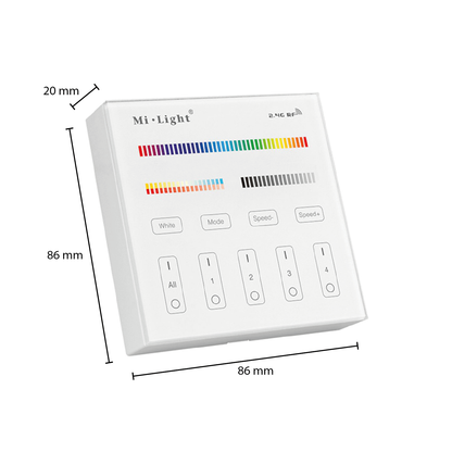 Mi-Light Fernbedienung 4 Zonen RGB+CCT (B4)