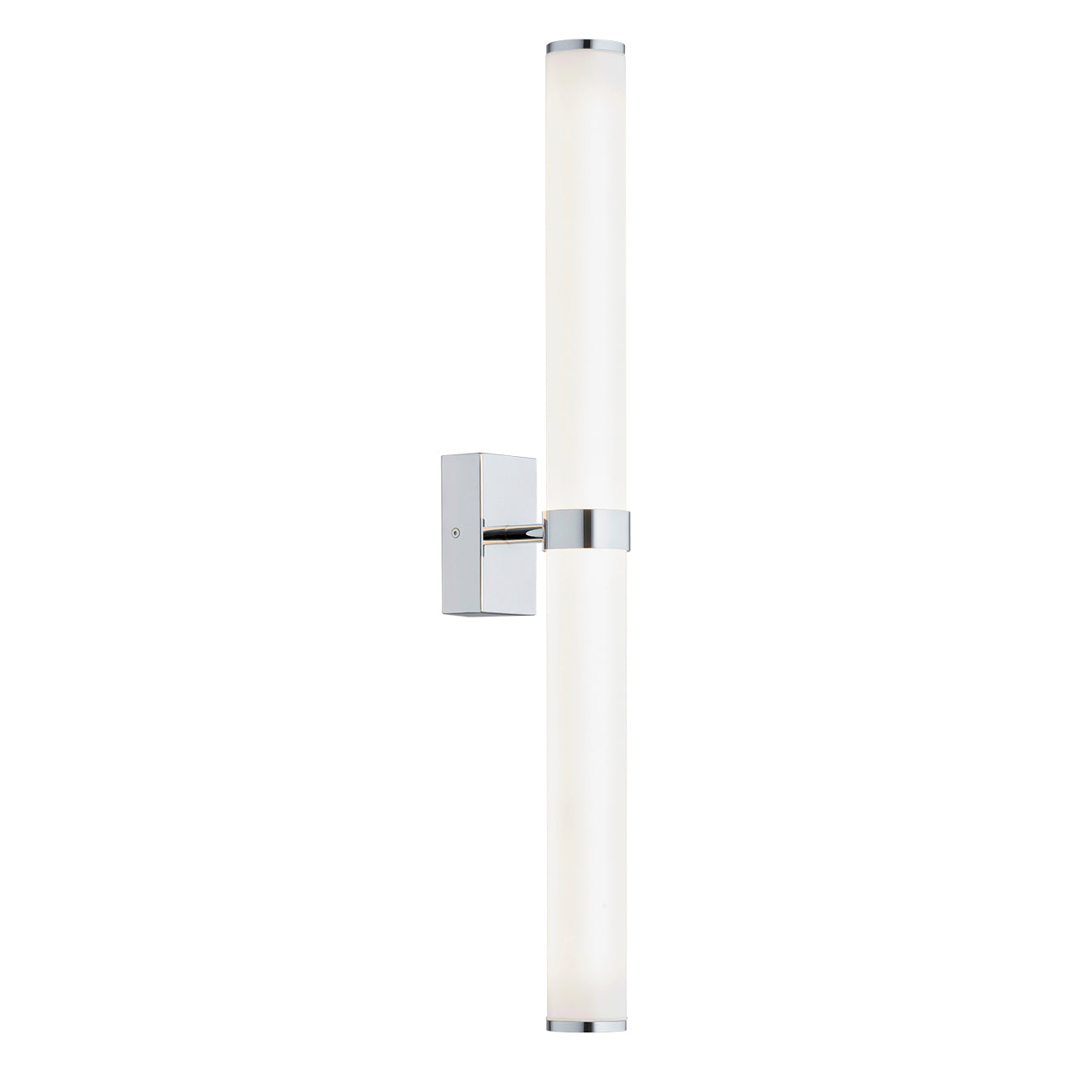 Batumi wandlamp Opaalglas-chroom