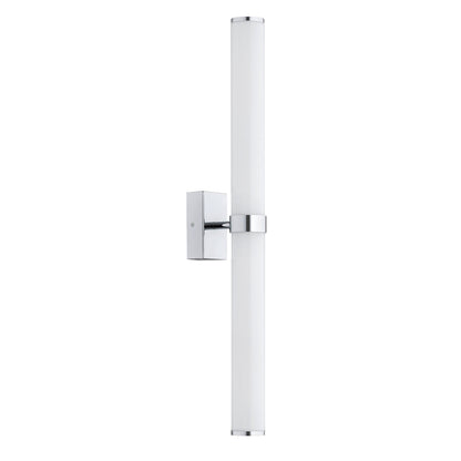 Batumi wandlamp Opaalglas-chroom