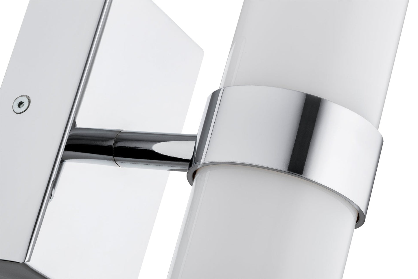 Batumi wandlamp Opaalglas-chroom