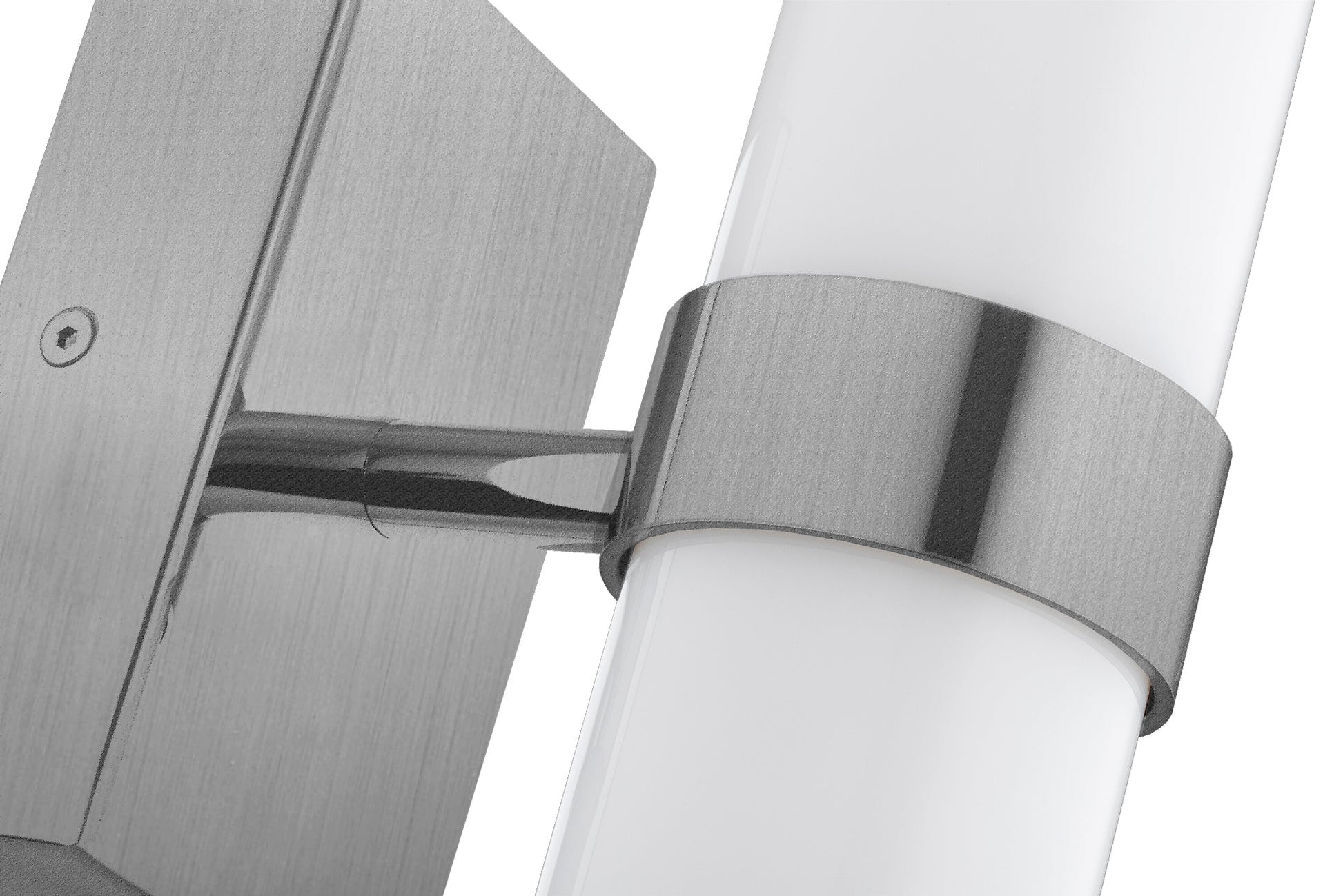 Batumi wandlamp Opaalglas-nikkel
