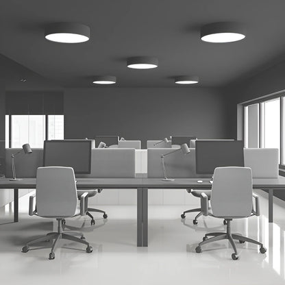 BLADE ronde plafondlamp zwart 50W detail