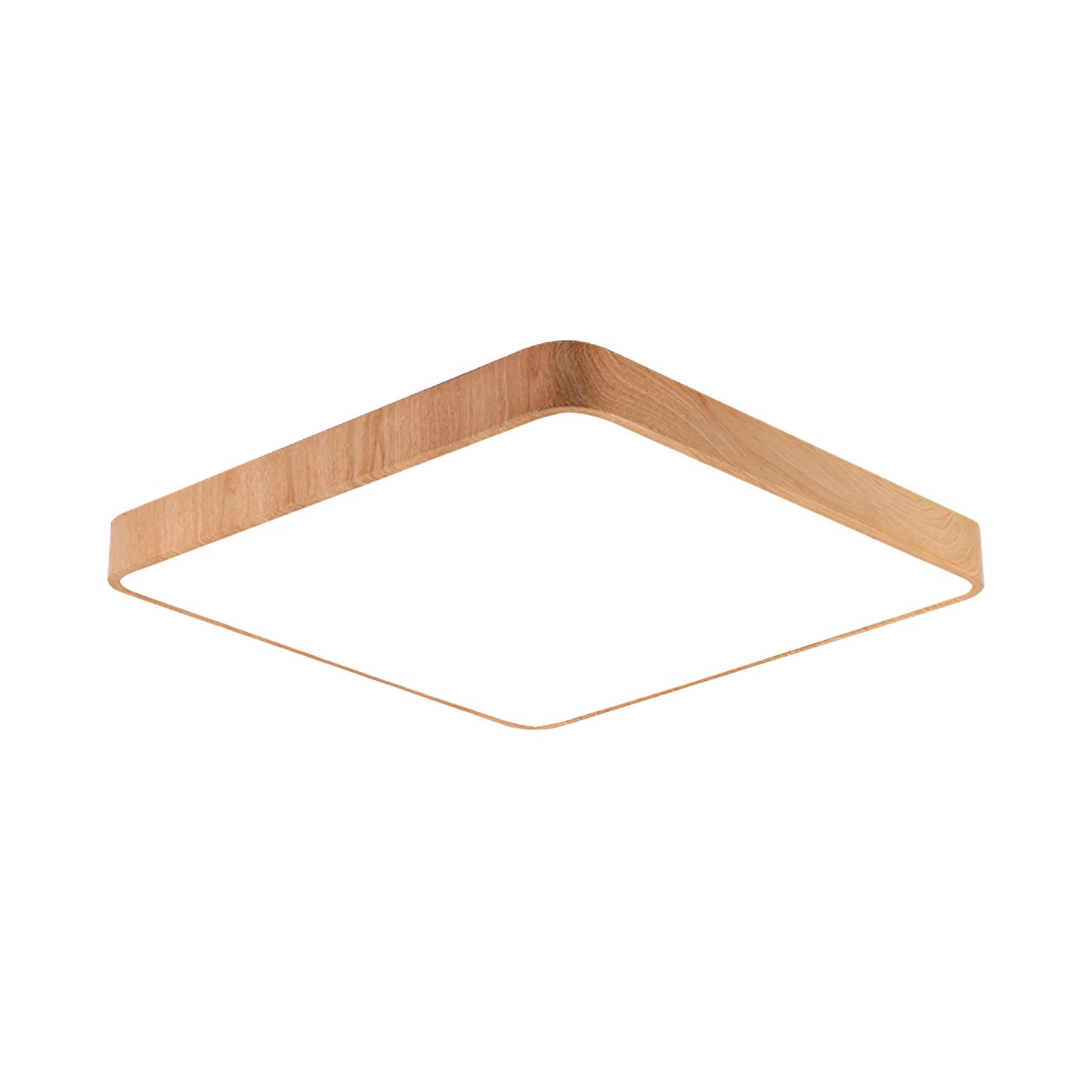 BLADE vierkante plafondlamp hout 45W met afstandsbediening