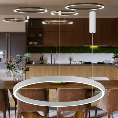 LINA ronde pendel wit 35W detail