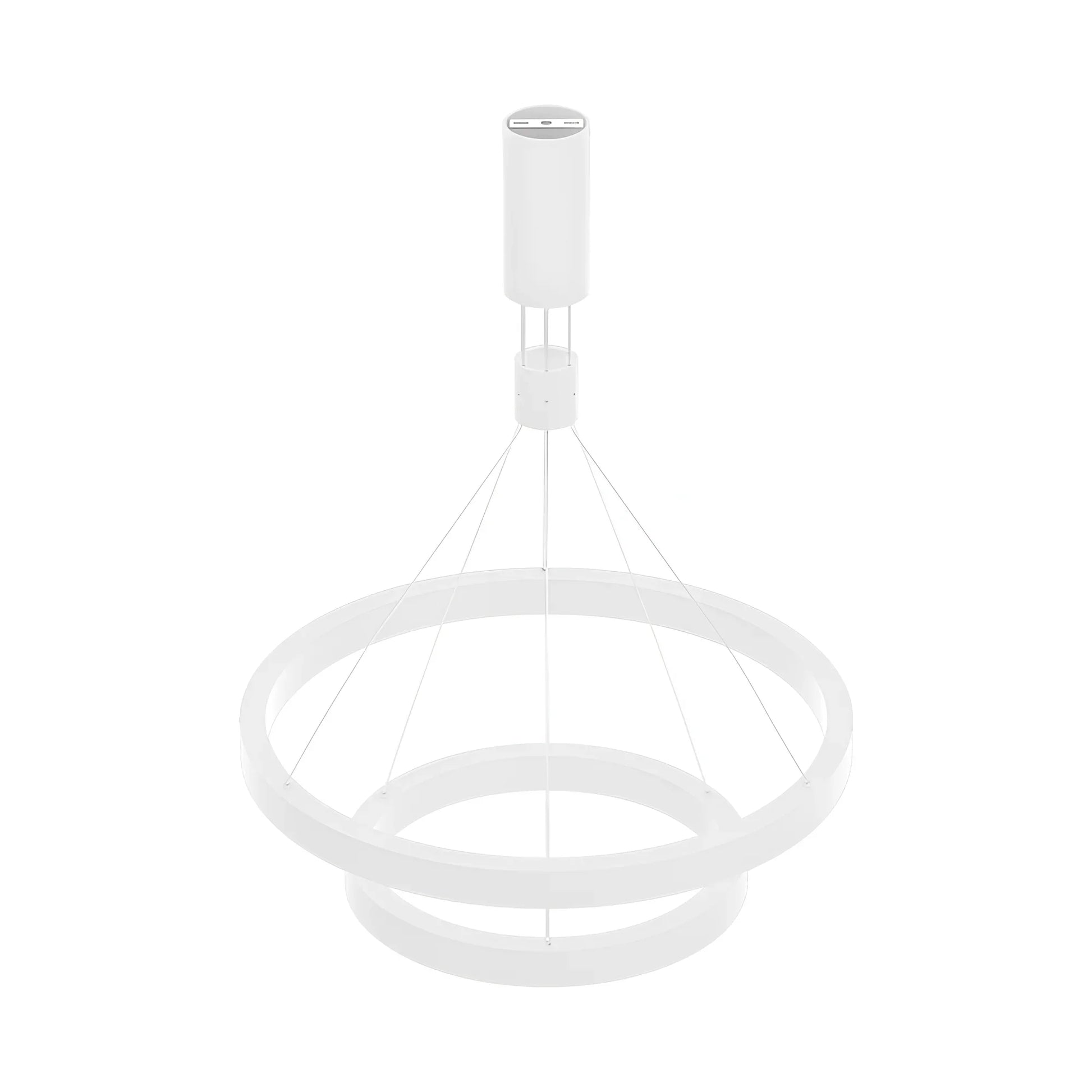 LINA dubbele ring pendel wit 65W sfeer